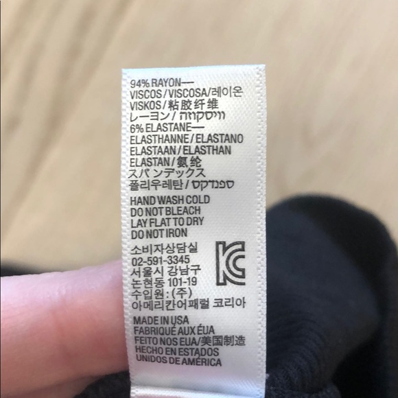 American Apparel ribbed mock neck, black size S - Picture 5 of 5